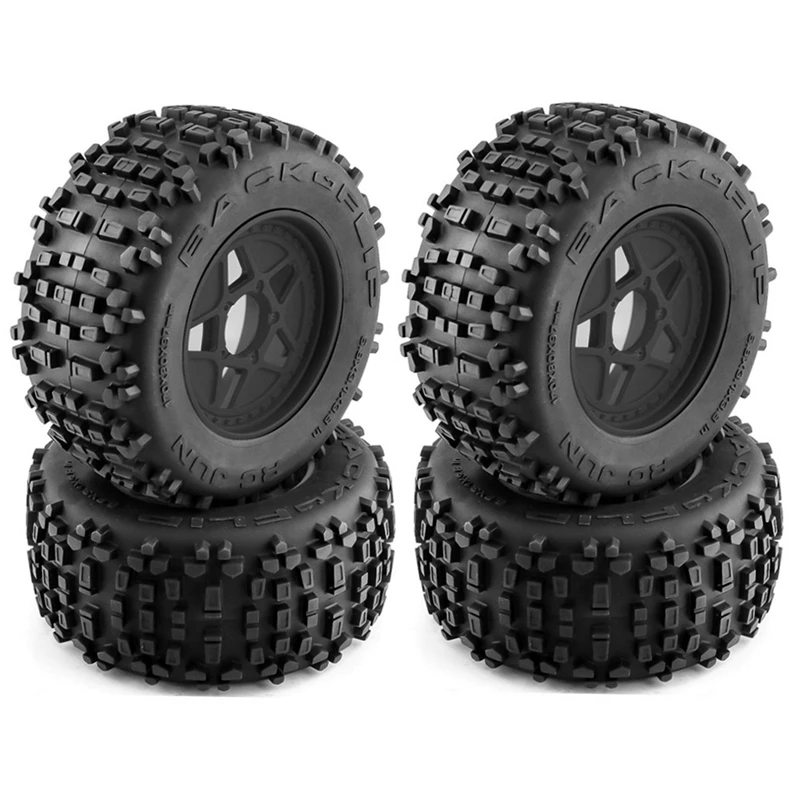 

4Pcs 170Mm 1/7 1/8 Monster Stunt Truck Tire 12Mm 14Mm 17Mm Wheel Hex For TRAXXAS Sledge ARRMA KRATON Outcast Tamiya