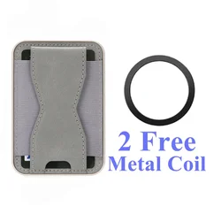 Universal Magnetic Card Holder with Kickstand (GRAY)