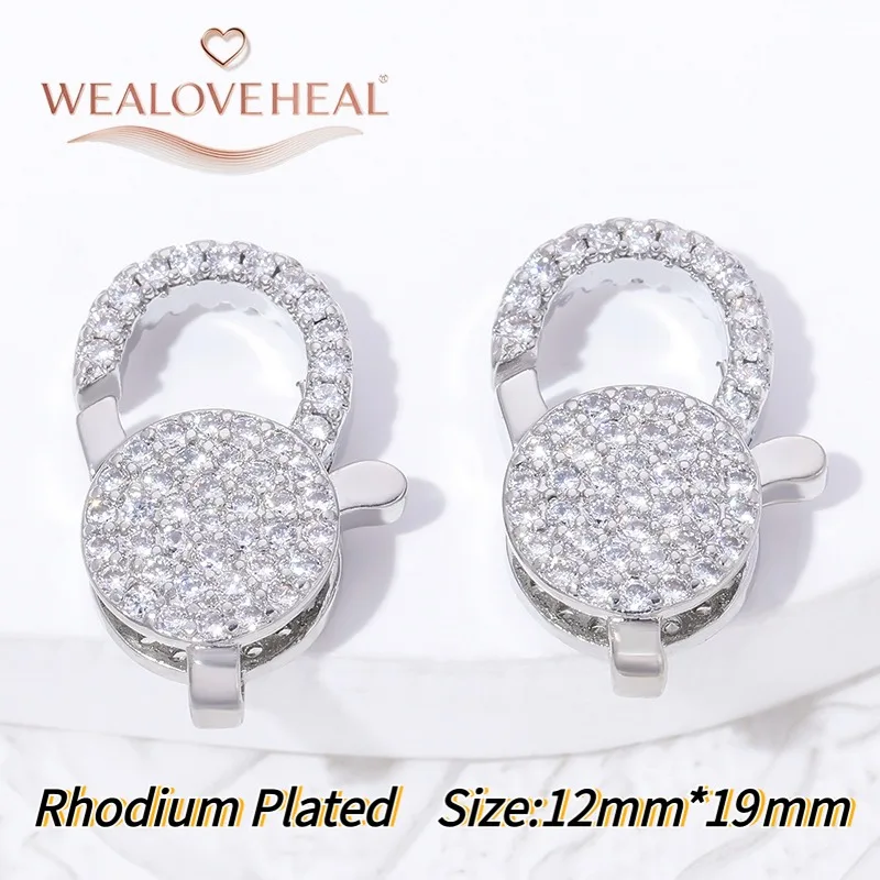 Modischer Zirkon-Blumen-Verschluss, 18K Vergoldeter Messing-Metallverschluss für DIY Handgemachte Schmuckherstellung Zubehör – Detail 38