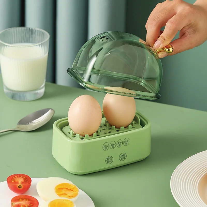 

220V Home Electric Egg Cooker Smart Timer Egg Cooker Mini Breakfast Machine 2 Eggs Portable Steamer Automatic Power Off 120W