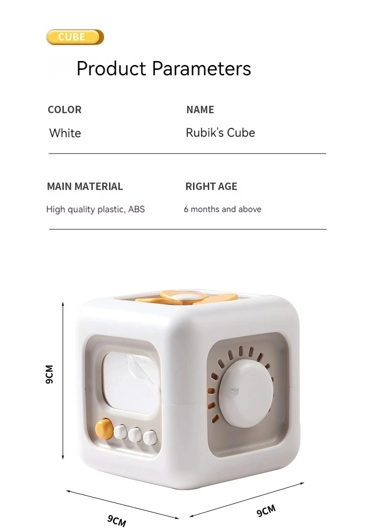 Dieťa skúma aktívne tvary na kocke