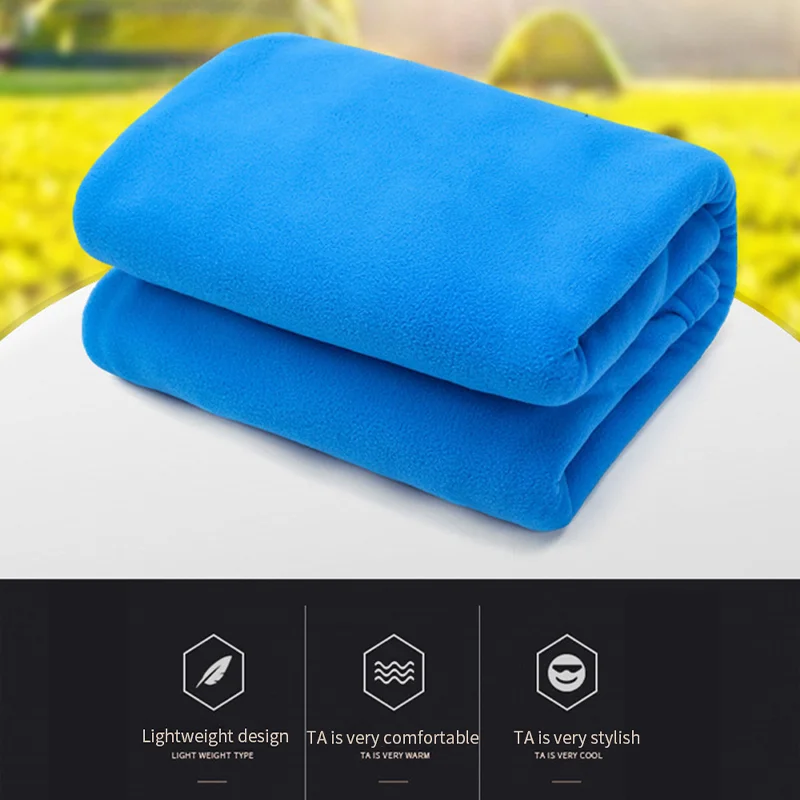 

Fleece Sleeping Bag Outdoor Camping Tent Bed Travel Warm Ultralight Polar Liner Sport Accessories Envelope Type Grab Nap Blanket