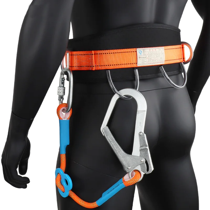

1.8/3m Safety Belt Electrician High Altitude Work Construction Wear-resistant Safety Rope Belts Set Outdoor Climbing Anti-fall