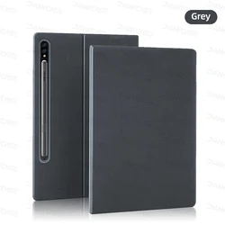 Magnetic Tablet Case with Stand and Pencil Holder for Tab S9 Plus 12.4in (Grey)