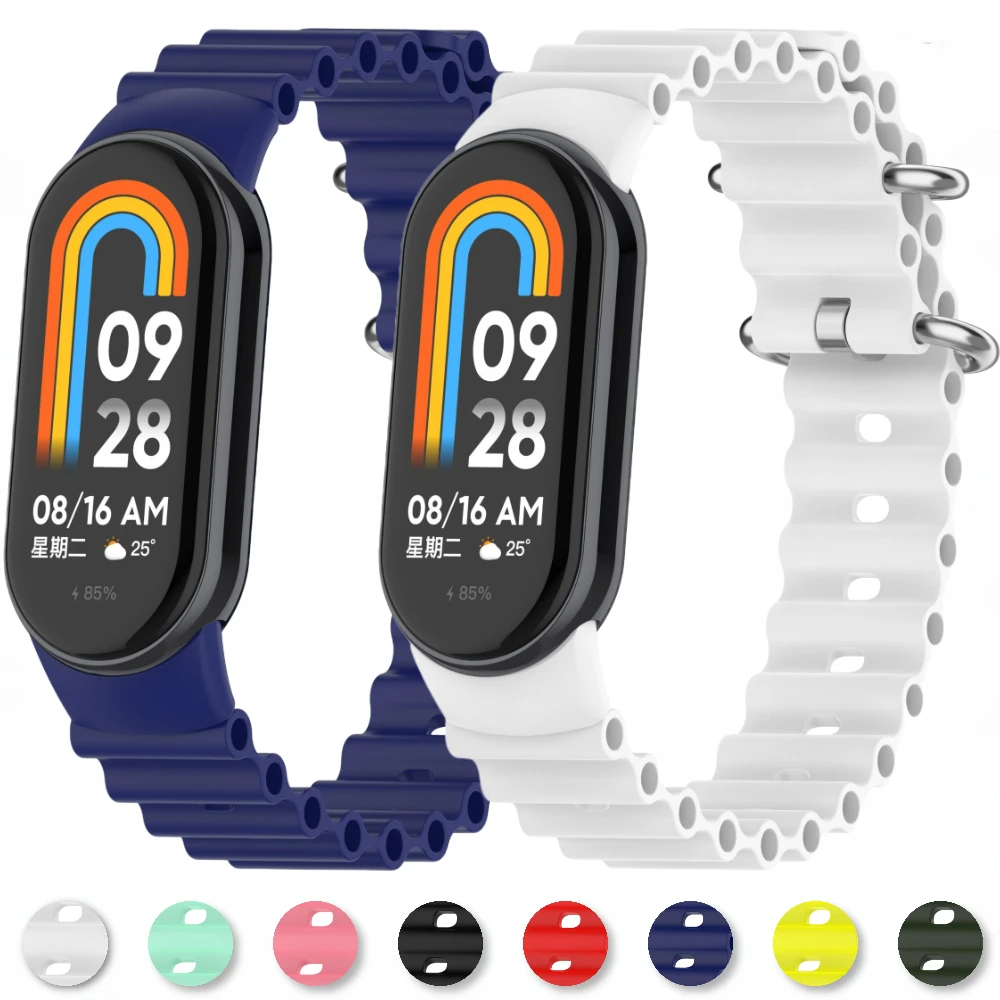 

Ocean Silicone Band for Xiaomi Mi Band 8 Strap NFC Smart Watch Wristband Accessories for mi band 8 Sport Replacement Bracelet