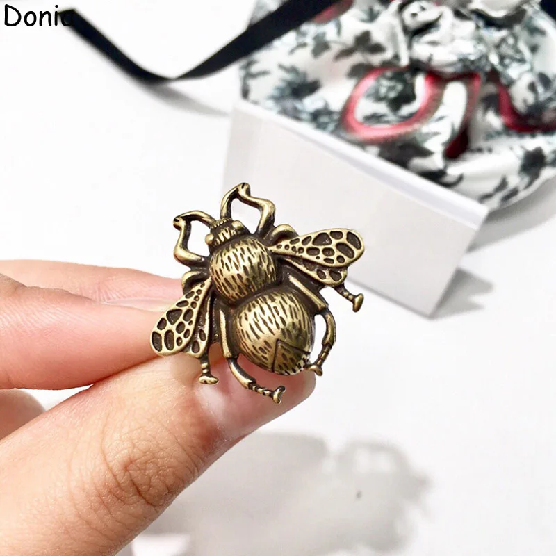 

Donia Jewelry European and American Fashion Retro Bee Gold Ring New Luxury Couples Accessories For Men And Women.