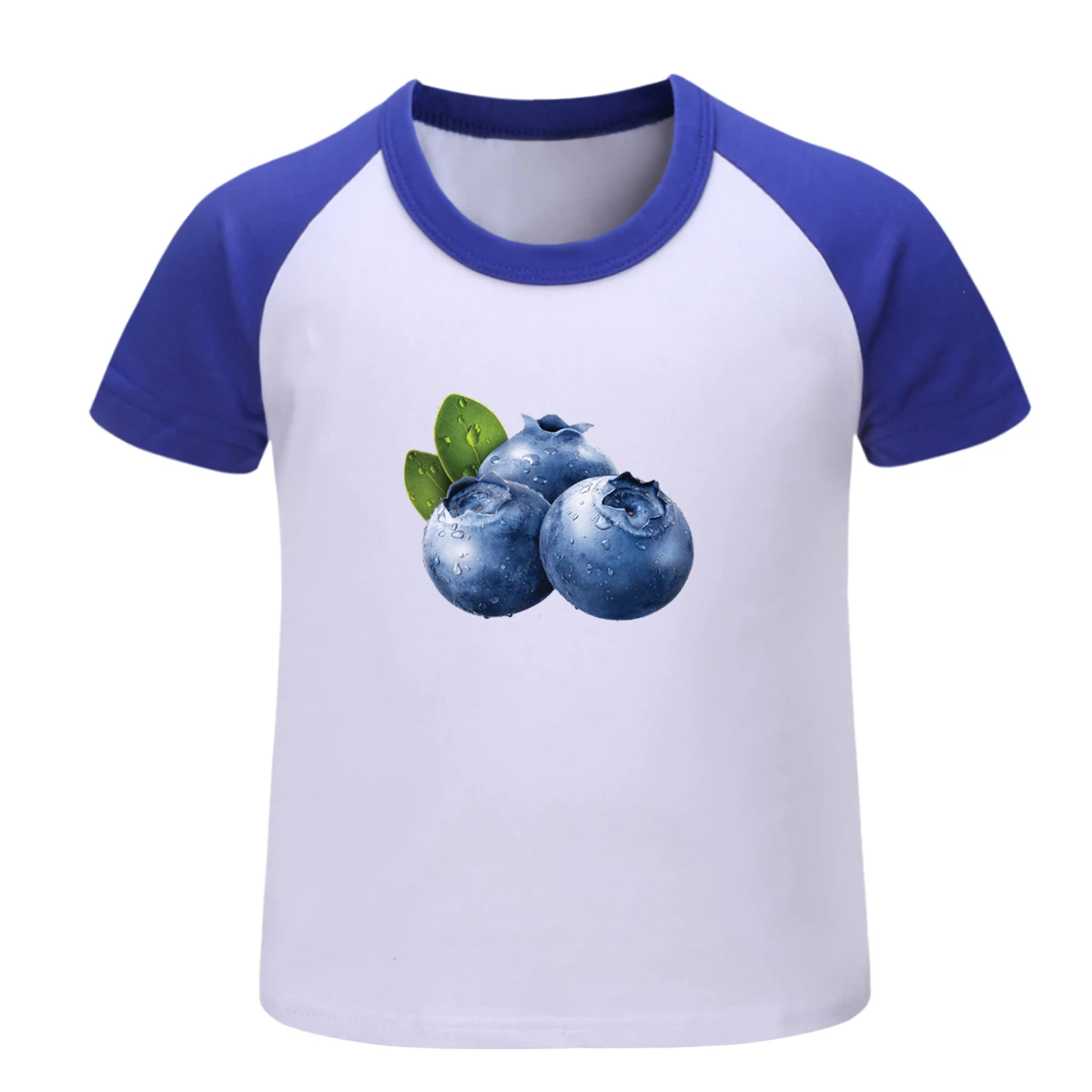 NewCuteSummerChildrenTShirtBlueberriesFruitGraphicKidsShort