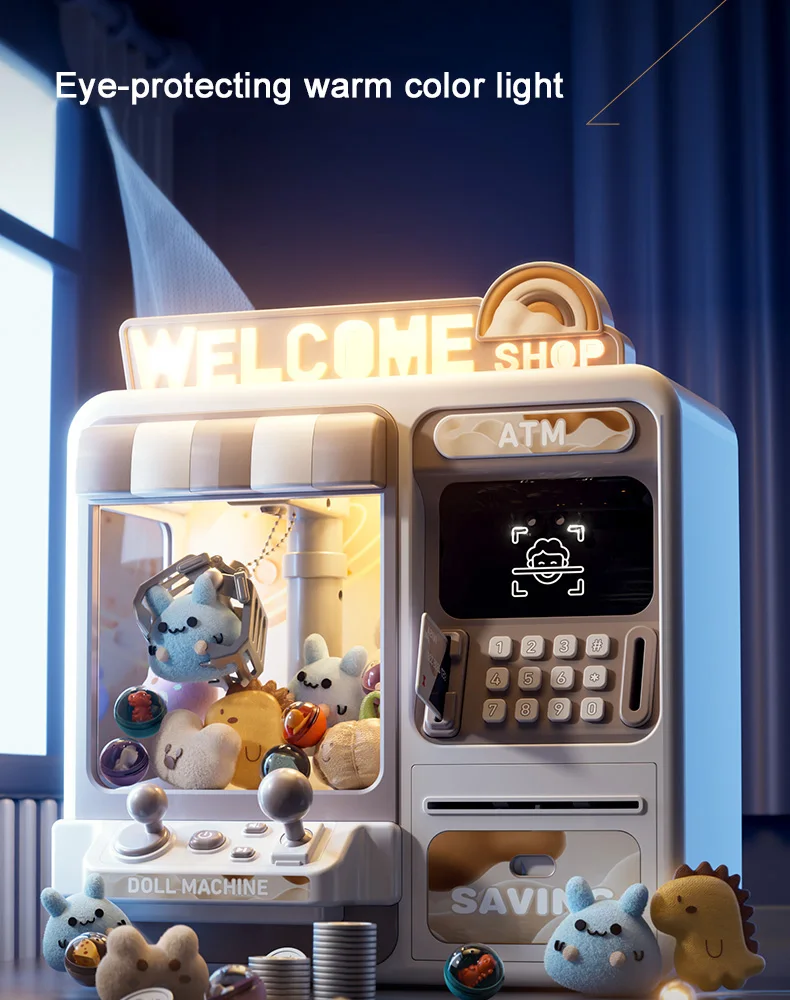 Doll Catcher Atm Claw Machine – 2-In-1 Toy Grabber &Amp; Pretend Play Bank Fun