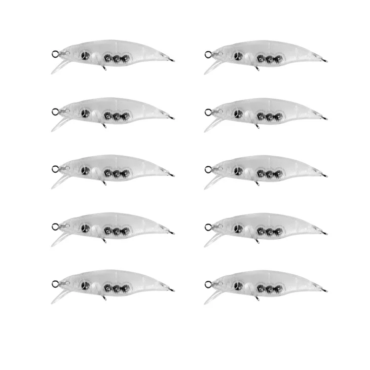 

Unpainted Minnow Bait Blank Fishing Lures 3.1g/5.5cm Artificial Hard Bait Jerkbait Blanks Wobbler Fishing Lure Sets 10 pcs