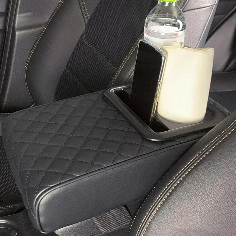 Универсальная автомобильная подушка для подлокотника центральной консоли из искусственной кожи