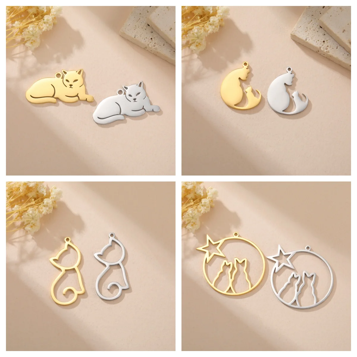 Lot de 50 breloques de Noël pour fabrication de bijoux - Pendentifs pour bracelet, collier, boucles d'oreilles