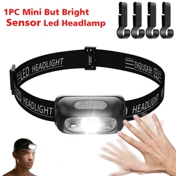 Compact Rechargeable LED Headlamp - Ultra - Bright Portable Camping and Fishing Light (Black)