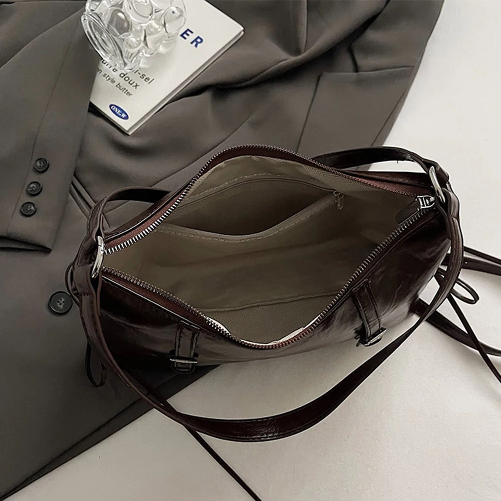 Shoulder Bag for Women With Inner Pocket Crossbody Bag PU Leather Handbag Adjustable Strap Satchel Bag for Work Travel