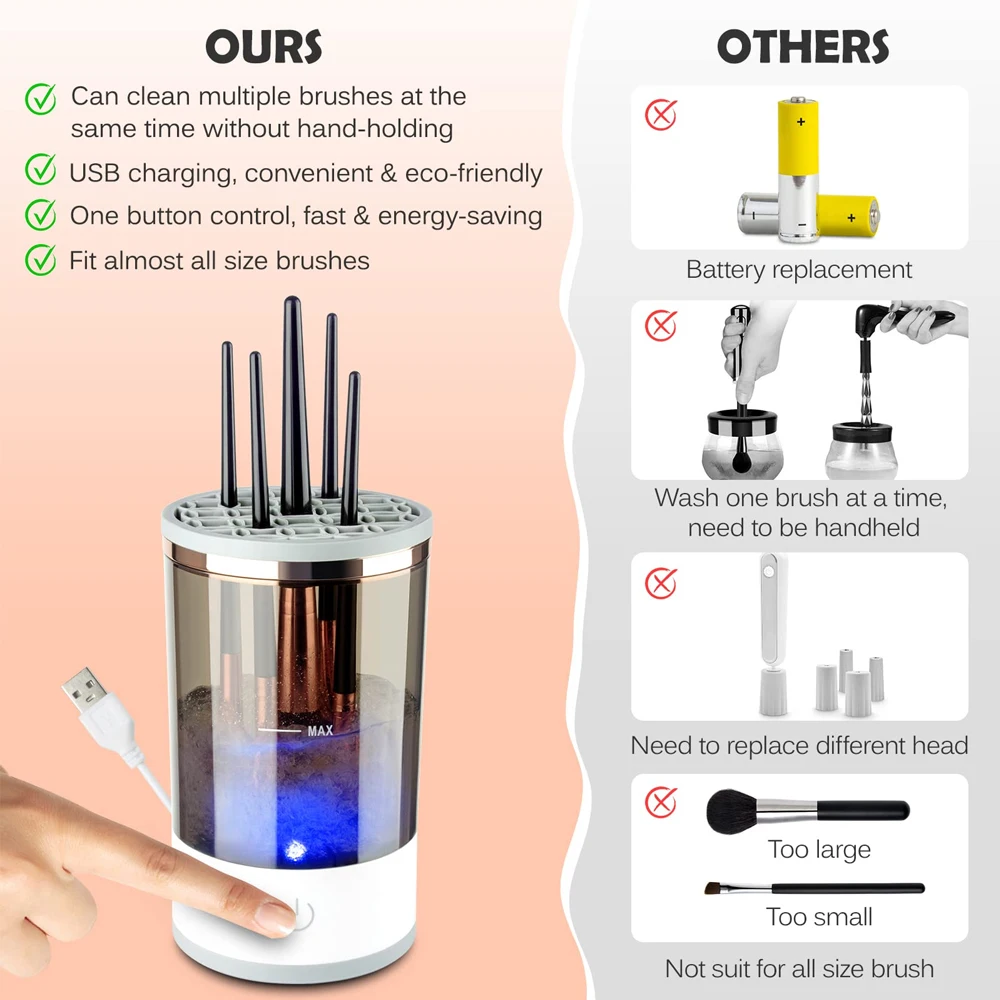 Evviee® Electric Makeup Brush Cleaner