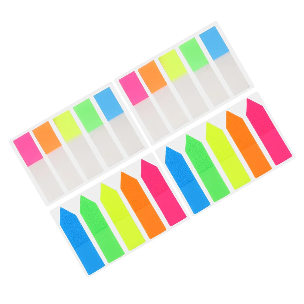 

4 Sets Tag Notepad Colorful Marker Stickers Sticky Notes Page Tabs Book Paper Mat Memo for Annotating Books