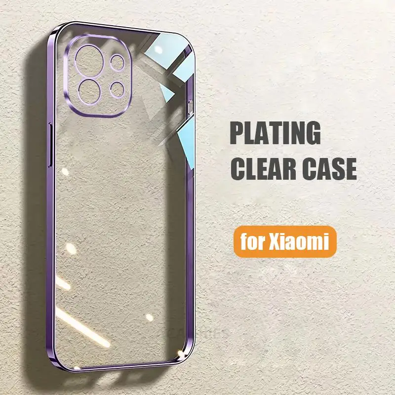 Luxury Plating Bumper Clear Case - Transparent Silicone Cover