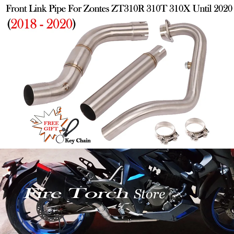 

Motorcycle Full Exhaust System Front Middle Link Pipe Escape Muffler Tube For ZONTES ZT310R ZT310T ZT310X ZT 310R 2018 2019 2020