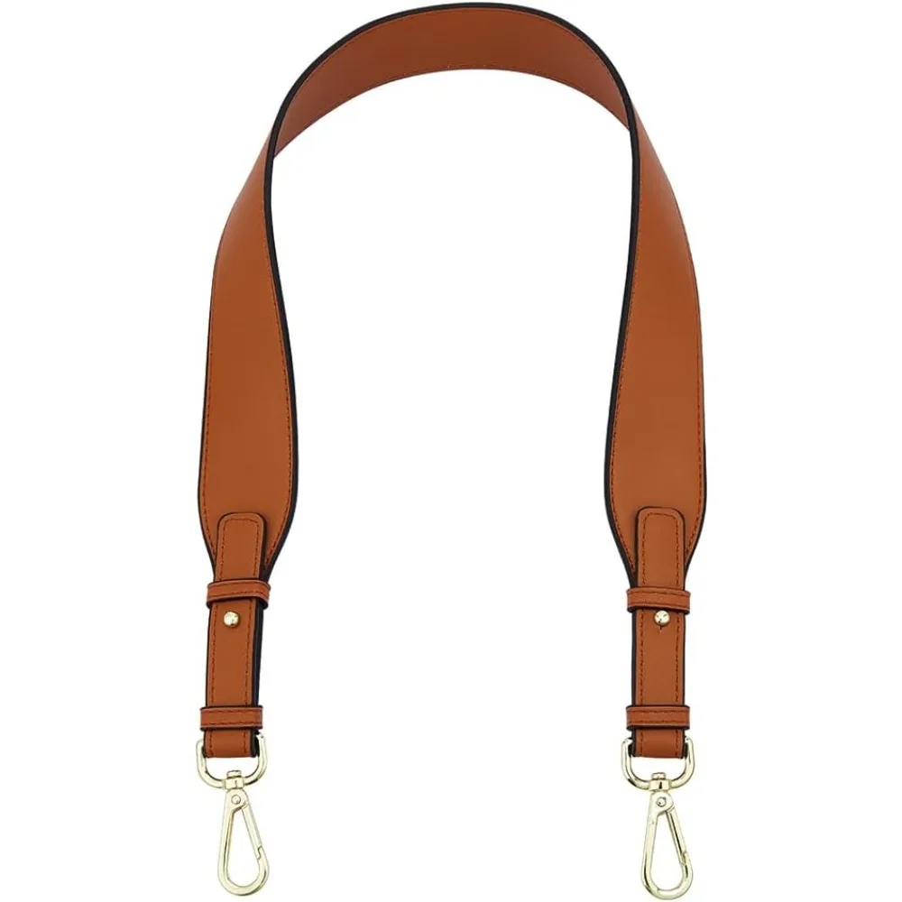 Wide Purse Shoulder Strap Replacement, 31.5 Inch PU Leather Handbag Strap Clutch Bag Handles Shoulder Bag with Alloy