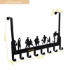 1PC Basketball Over-The-Door Hook Hanger with 8 Hooks - Dual-Mounted Coat Rack Organizer for Living Room/Home Decoration 2