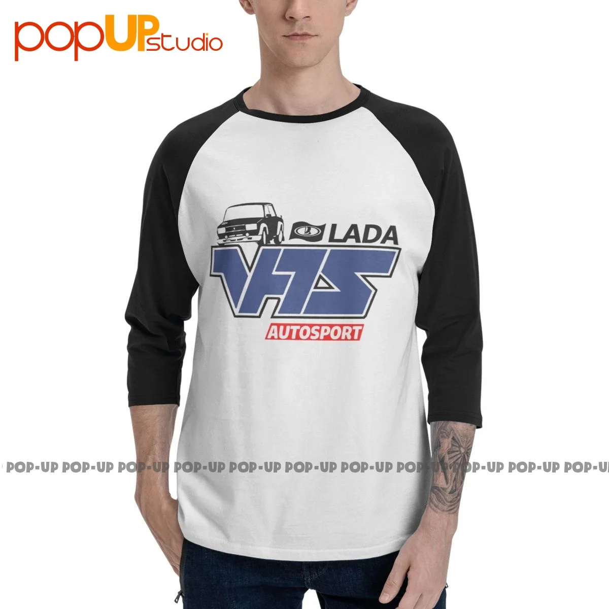 Cool Lada Vfts Autosport Rally Wrc T-Shirt Manica 3/4 Hipster Hot Deals Maglietta Raglan