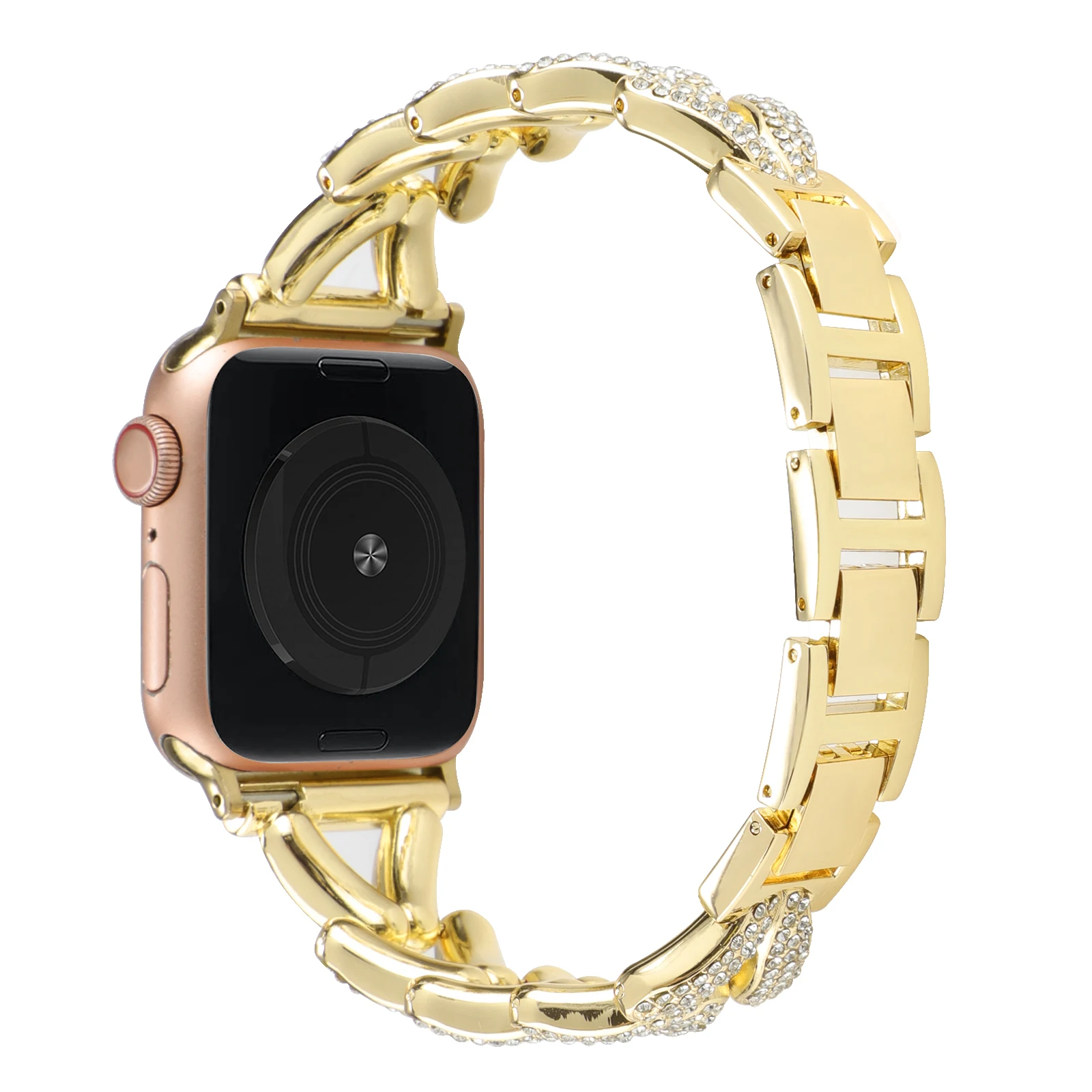 Luxury Love Heart Metal Bracelet For Apple Watch Ultra 49 42 40mm 44 41mm 45mm Band For iWatch 8 7 6 SE 4 5 2 3 Women Girl Strap
