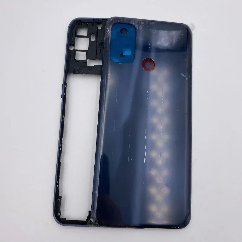 OPPO A53S 2020 CPH2139 CPH2135 중간 프레임 커버 + 배터리 뒷면 커버 후면 도어 커버 수리 부품 용 전체 하우징 케이스