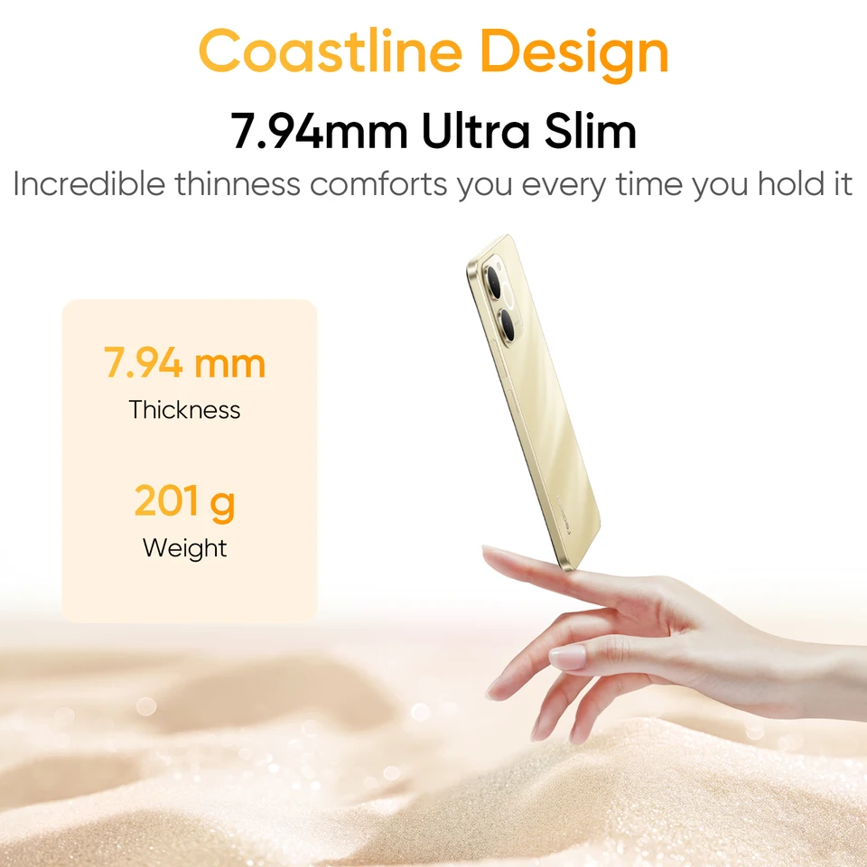 Global Version realme Note 70T AI Smartphone 6.75-inch 90Hz Screen