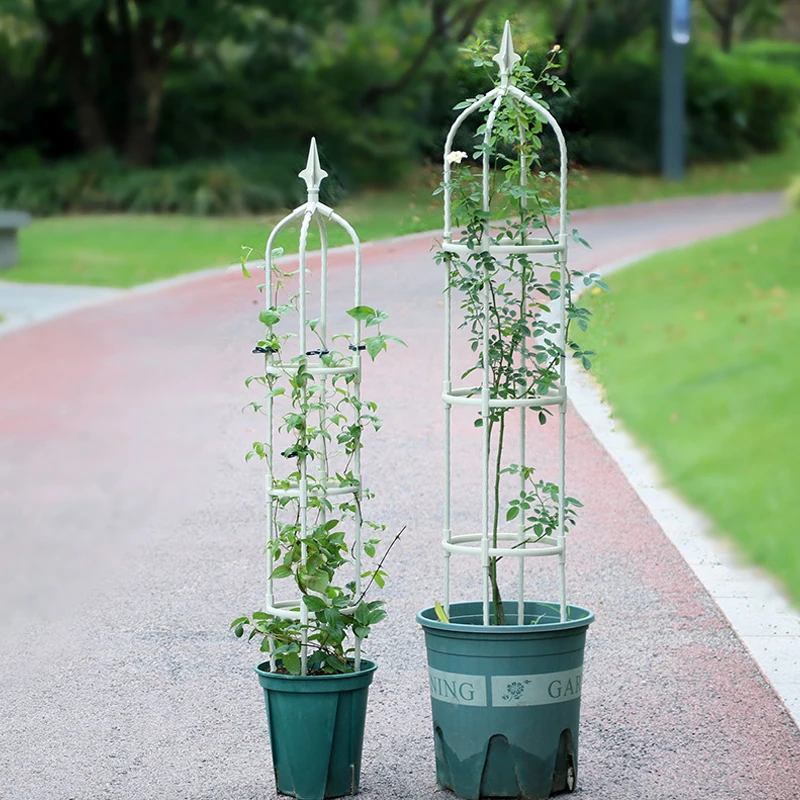 Garden Plant Trellis Garden Tower Trellis For Climbing Plant Rustproof Potted Garden Plant Climbing Support Cages For DIY Flowers Vines Support
