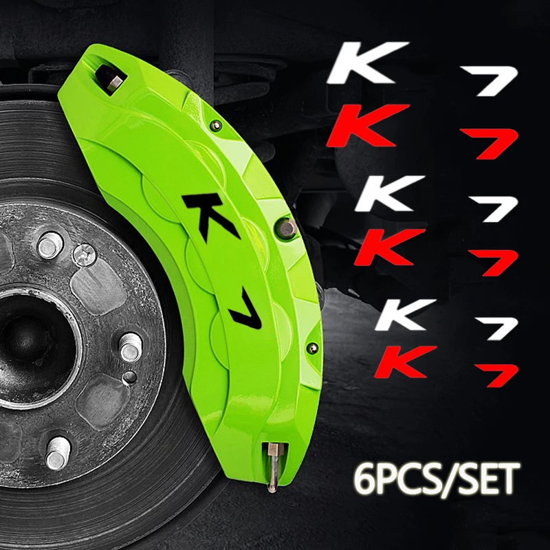 6PCS Auto Wheel Decoration Caliper Cover Vinyl Film Car External Styling for Kia K7 Logo