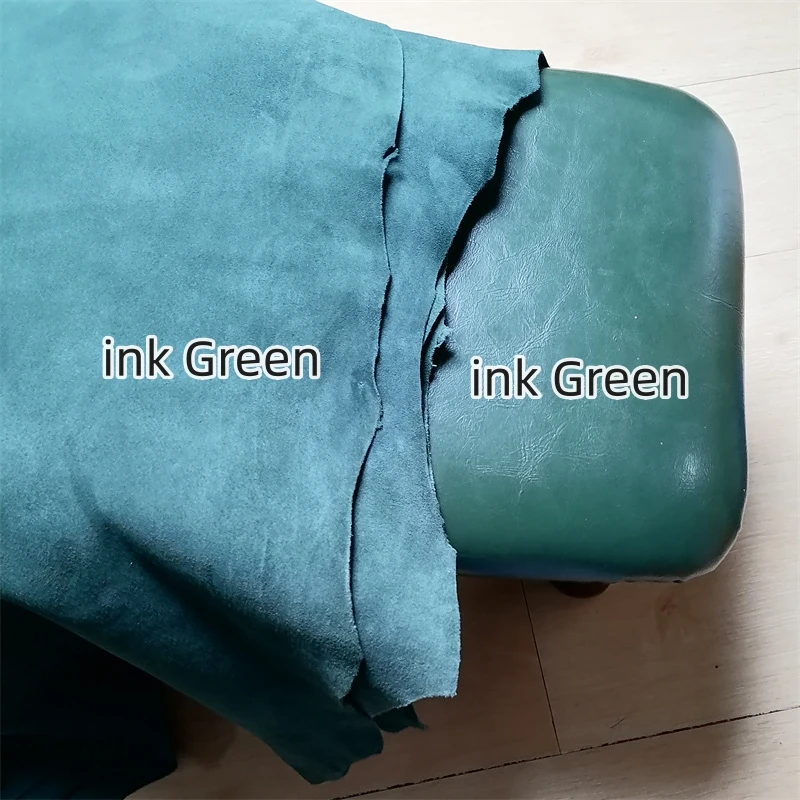 두꺼운 잉크 그린 안티 캐시미어, 1mm 첫 번째 레이어 가죽 진짜 가죽 원단. 의류 안감 DIY 신발. 전체 양가죽