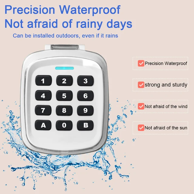 Wireless Keypad Garage Door Remote Control 4 in 1 280-868MHz MultiFrequency Gate Remote Control Garage Door Opener Transmitter 5
