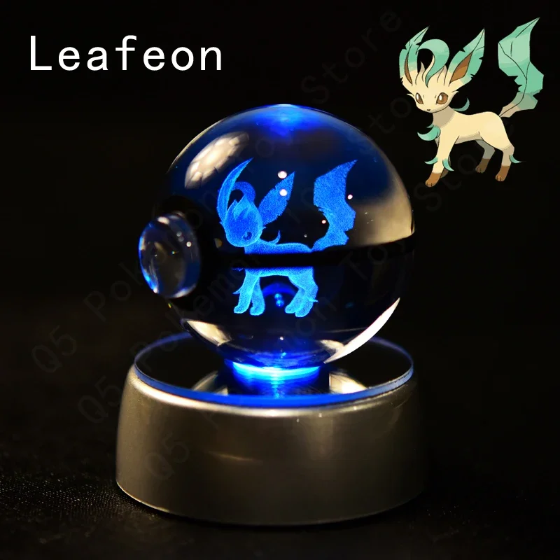 thumbnail image 1 of Bola de cristal de Pokémon 3D de 7 cm y 5 cm, Mewtwo, Pikachu, Gengar, bola de cristal de Pokémon, figura de Pokeball, luz nocturna, lámpara LED, base de regalo, 1 of 5