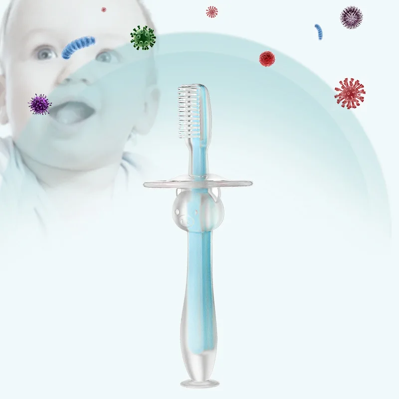 

1pc Baby Infants Kids Soft Safe Bendable Teether Training Teeth Toothbrush Brush New For Children Baby Infant Newborn Brush Tool