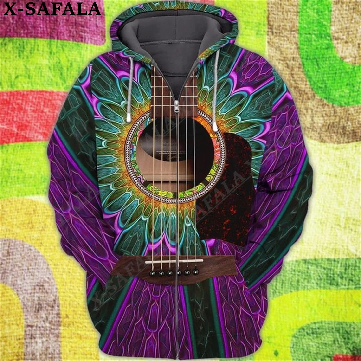 

Colourful Classic Guitar Patterns 3D Printed Hoodie Man Female Zipper Pullover Sweatshirt Hooded Jersey Streetwear Tracksuits
