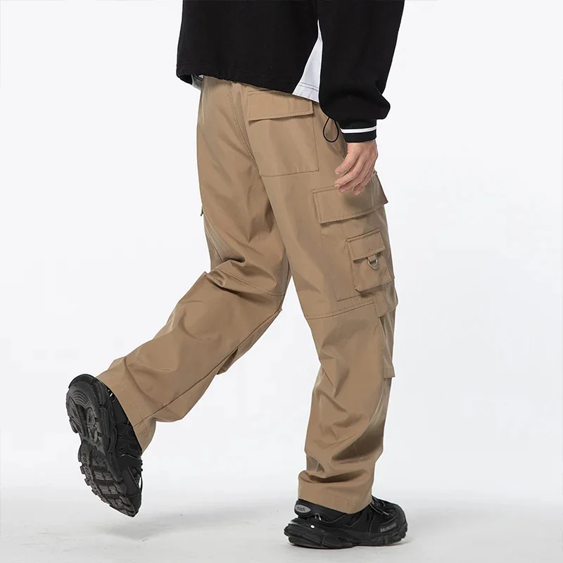 thumbnail image 1 of Pantalones cargo estilo japonés para hombre, ropa de moda, pantalones de trabajo de primavera 2024 con bolsillos, 1 of 4