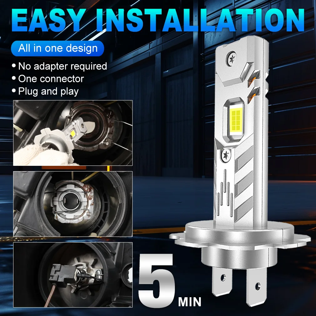 S&D 9005 HB3 9006 HB4 LED 헤드라이트 전구 캔버스 30000LM 120W 초고휘도 6000K 화이트 자동차 LED 헤드램프 (플러그 앤 플레이)