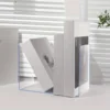1/2pcs Clear Acrylic Bookends, Durable Transparent Bookshelf Partition Plates, for Office, School, and Home Organization 1