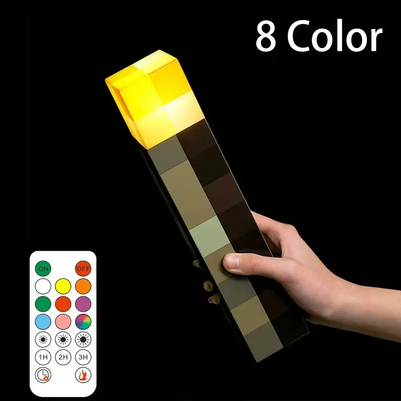 Lampe torche Led en pierre marron de 11.5 pouces, Rechargeable par USB, lampe de Table, décoration de salle de jeu, cadeaux d'anniversaire pour enfants, lampes jouets