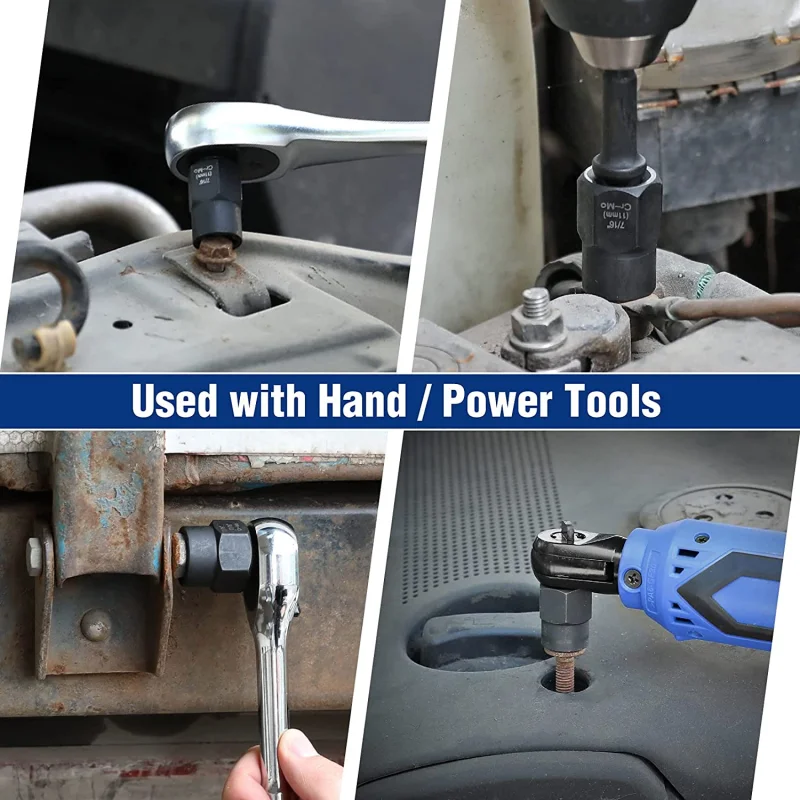 13 Piece Nut Extractor Socket Impact Bolt Nut Damaged Screw Remover Tool Set Socket Wrench Kit 6.35 -19m Box