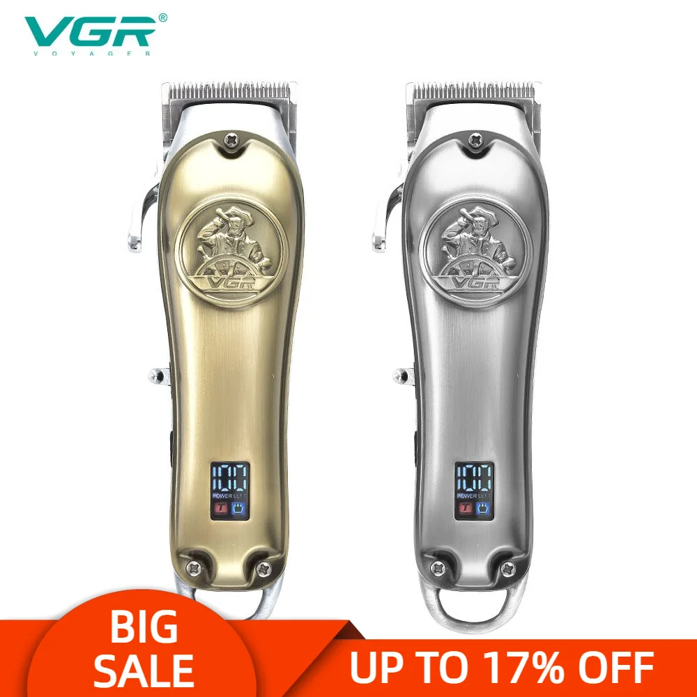 VGR 658 Electric Hair Clipper Professional Personal Care Barber Trimmer For Men Shaver LCD Rechargeable Clippers  VGR V658