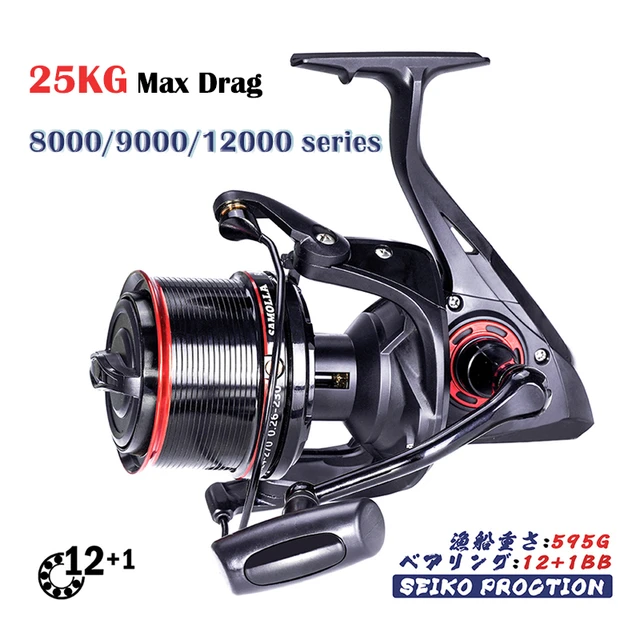 2023 Spinning Fishing Reel 12+1BB 4.6:1 Gear Ratio 25KG Max Drag Sea Boat  Fish Coil 8000/10000/12000 Sea Fishing Reels - AliExpress