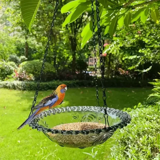 鳥の形をしたハンギングフィーダー,バードバス,庭,屋外装飾,庭