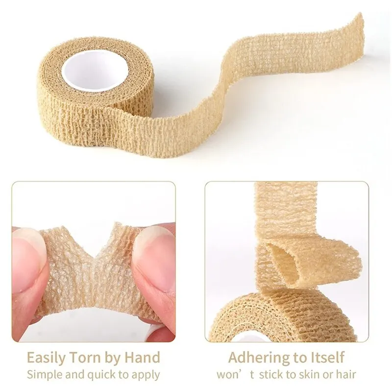 Elastic Bandage 3pcs Self Adhesive Disposable 2.5cm*4.5m First Aid