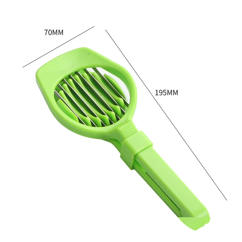 Stainless Steel Egg Slicer Handheld Mushroom Kiwi Divider Tomato Cutter Multifunction Slicing Fruit Vegetable Mold Kitchen Tool