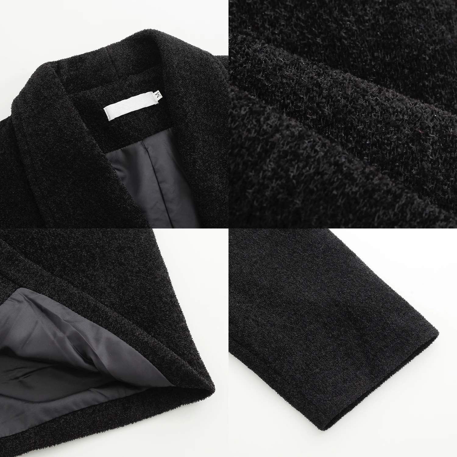 Description Picture 3 of itemSpring and Autumn Long Oversized Coat Men Long Sleeve Single Breasted Loose Casual Korean Fashion Wool Blends Coats H97