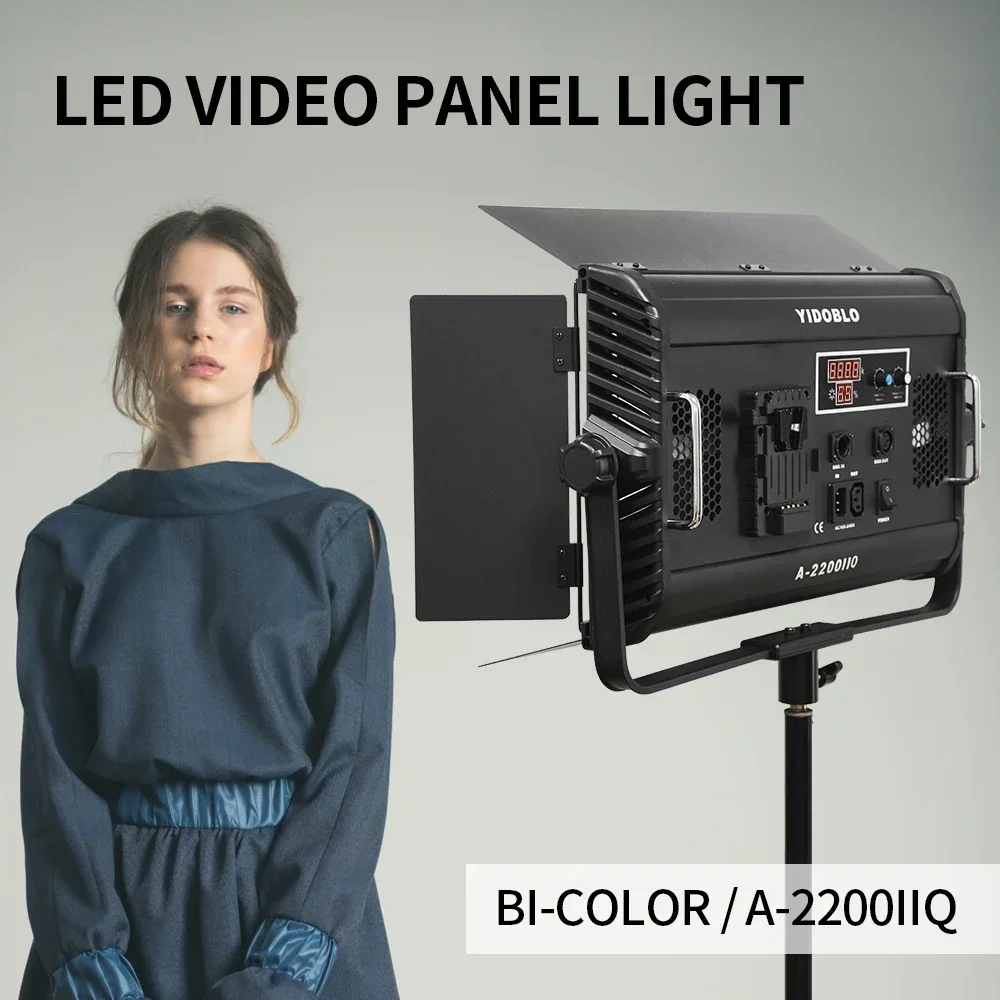 

LED Lights Yidoblo A2200IIQ Bi-color 100W Large Aperture Photo Lighting Photography Lamp White Color Warm 95RA