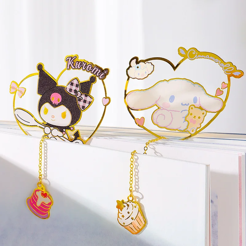 

Sanrio Joint Hollow Cartoon Metal Book Bookmark Gift Box Kuromi My Melody Cinnamoroll Birthday Cute Creative Gift