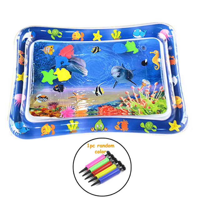 Size Marine Animal Inflatable Water Pad Baby Climbing Play Mat Summer Fishing Toy Pool Soft Durable Pad with Free Pump DDJ