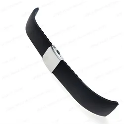 Premium Waterproof Soft Silicone Watch Strap - Universal Quick Release Wristband - 22mm (Black)