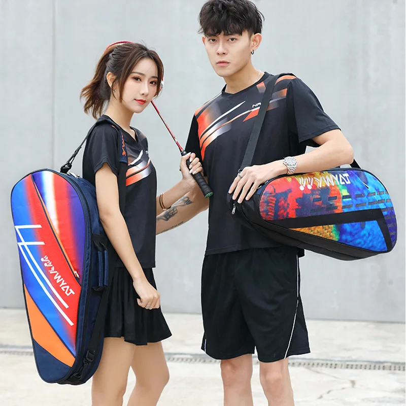 Original YWYAT Badminton Bag Max For 3 Rackets Waterproof Large Capacity Shoulder Sport Bags With Shoes Comparment For Men Women